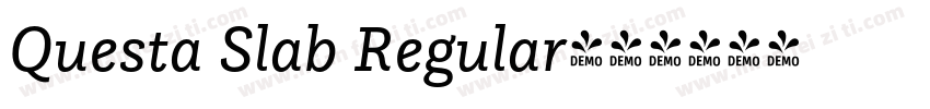 Questa Slab Regular字体转换
